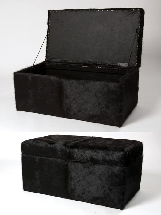 Black storage ottoman furniture NZ made