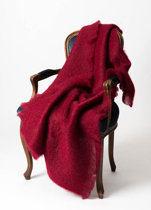 Red Mohair Throw NZ Tamarind