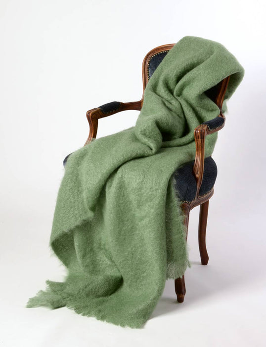 Mohair throw NZ - Olive Green Mohair Chair Throw