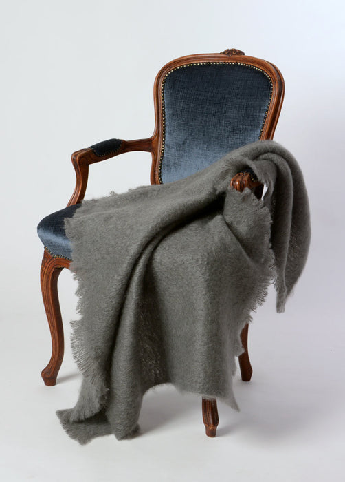 Mohair Blanket NZ Slate Grey