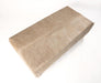 Beige cowhide ottoman from the top