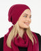 NX677 possum merino slouch beanie Winterberry