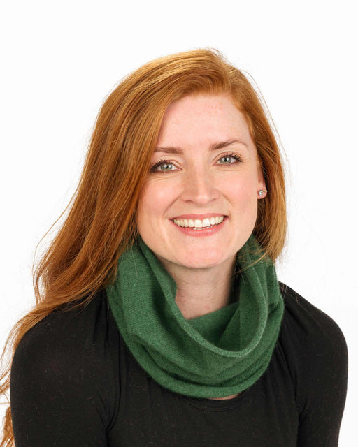 NX843 possum merino wool neckwarmer scarf in deep sage green
