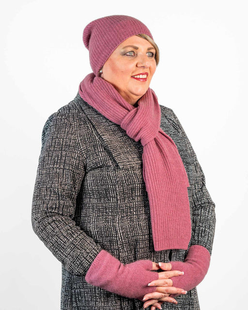 NX876 slouch scarf possum merino wool in magnolia