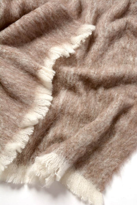 Latte Brushed Alpaca Throw Blanket