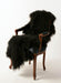 Double Tibetan lambskin rug dyed black