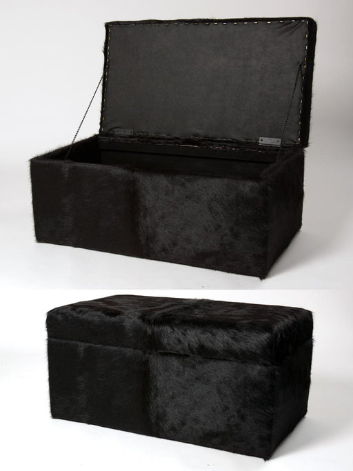 Black storage ottoman furniture NZ made