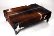 NZ cowhide ottoman copper studs