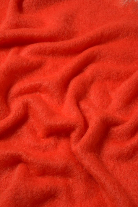 Hibiscus Orange Mohair Chair Throw