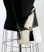 Pale grey cowhide shoulder bag