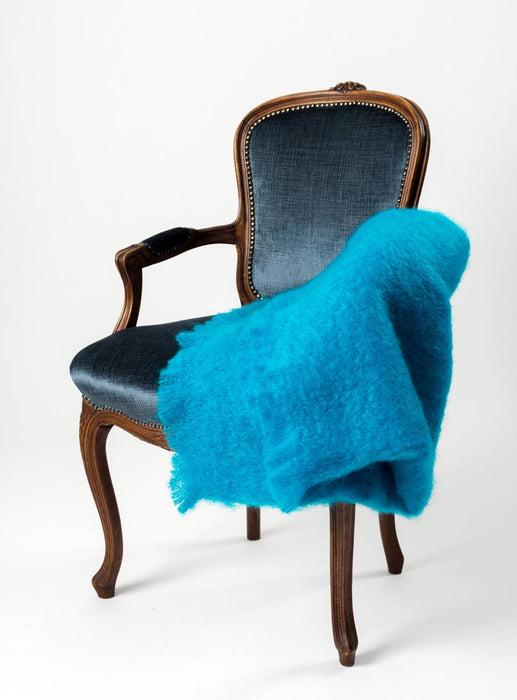 Mohair Throw Australia Turquoise Blue 