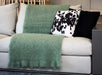 Olive or Sage Green Mohair Throw Blanket